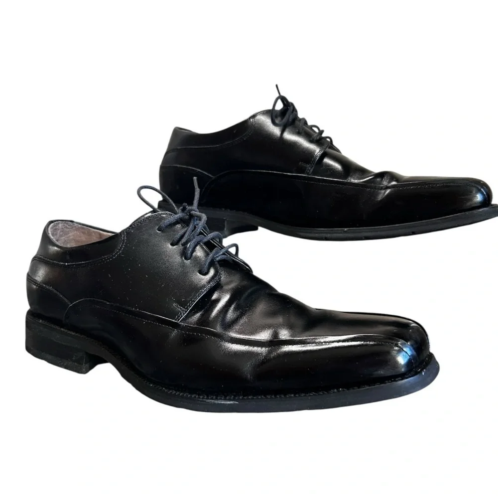 Florsheim Comfortech Black Leather Square Toe Oxford Shoes – Men’s Size 9.5D